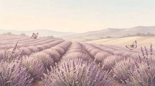 Mural Campo de Lavanda (muestra plana)