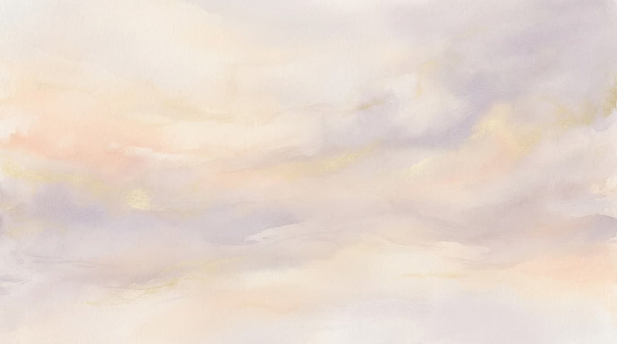 Mural Cielo Pastel en Acuarela (muestra plana)