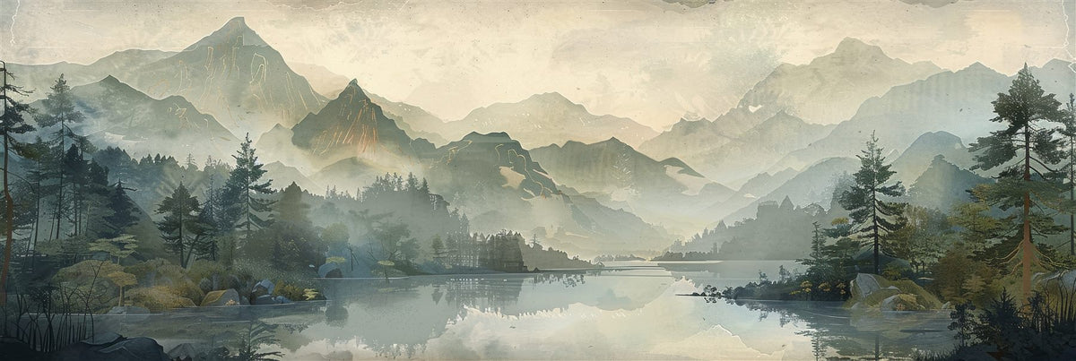 Mural Cordillera en la Bruma (muestra plana)