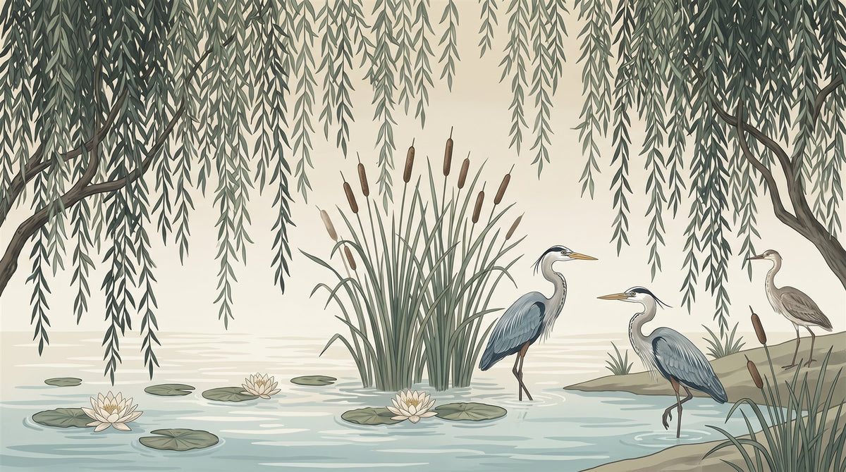 Mural Estanque de las Garzas (muestra plana)