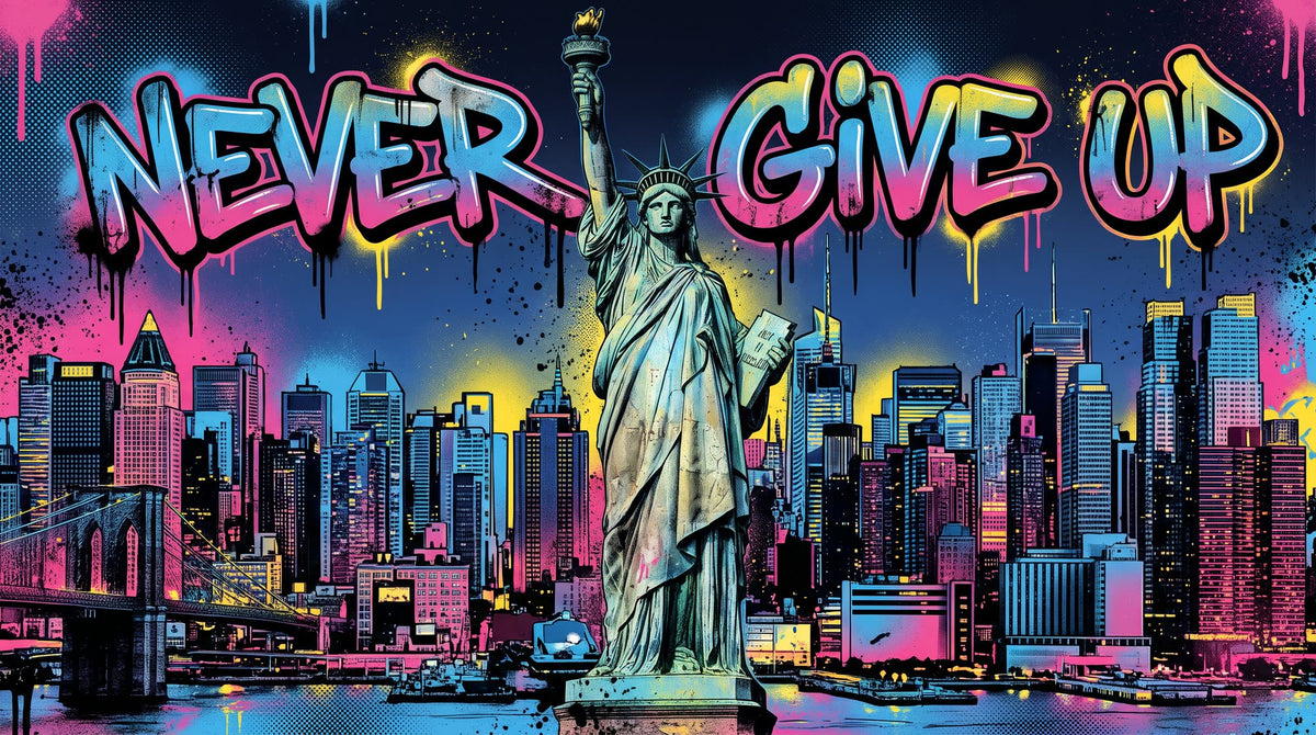 Mural Graffiti de Nueva York y Estatua de la Libertad (diseño completo)