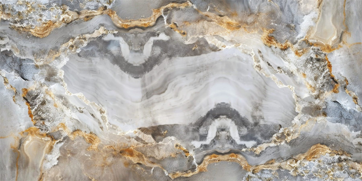 Mural Mármol Azul y Oro (muestra plana)