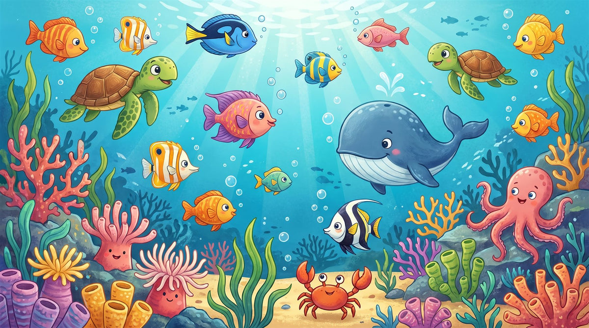 Mural Océano de Colores (muestra plana)