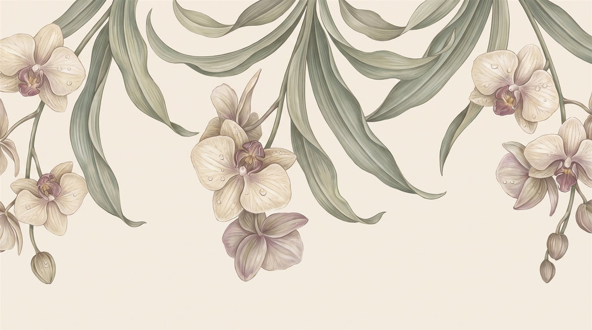 Mural Orquídeas Colgantes (muestra plana)