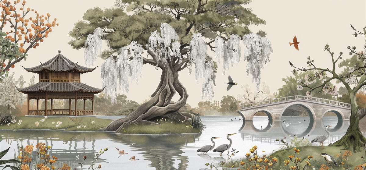 Mural Pabellón junto al Lago (muestra plana)