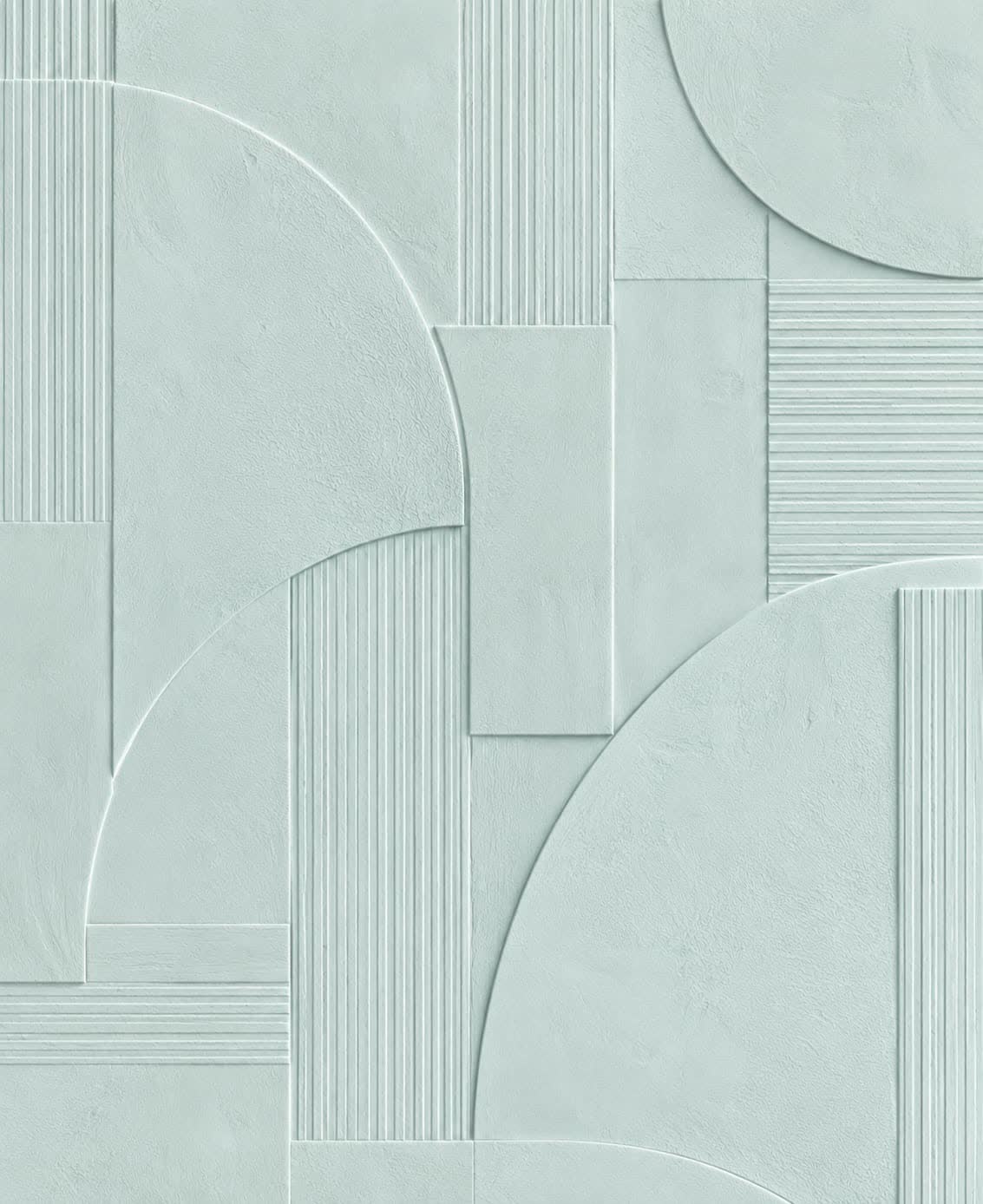 Mural Paneles Geométricos en Azul Cielo (muestra plana)