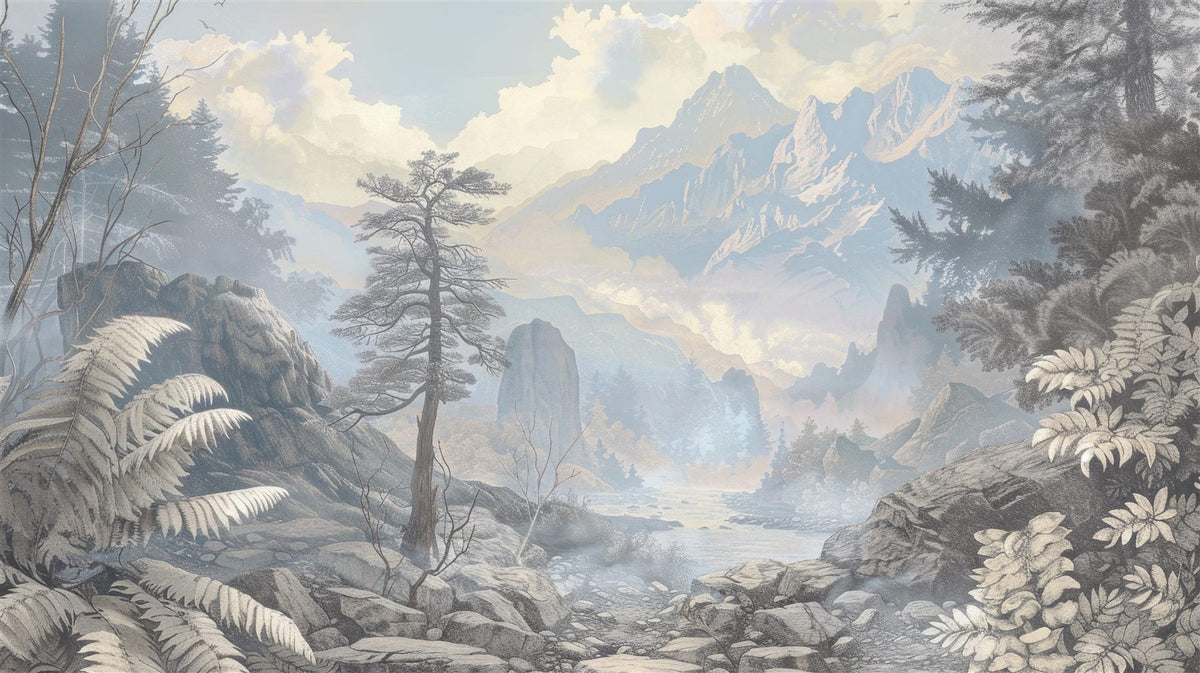Mural Pinar entre la Niebla (muestra plana)