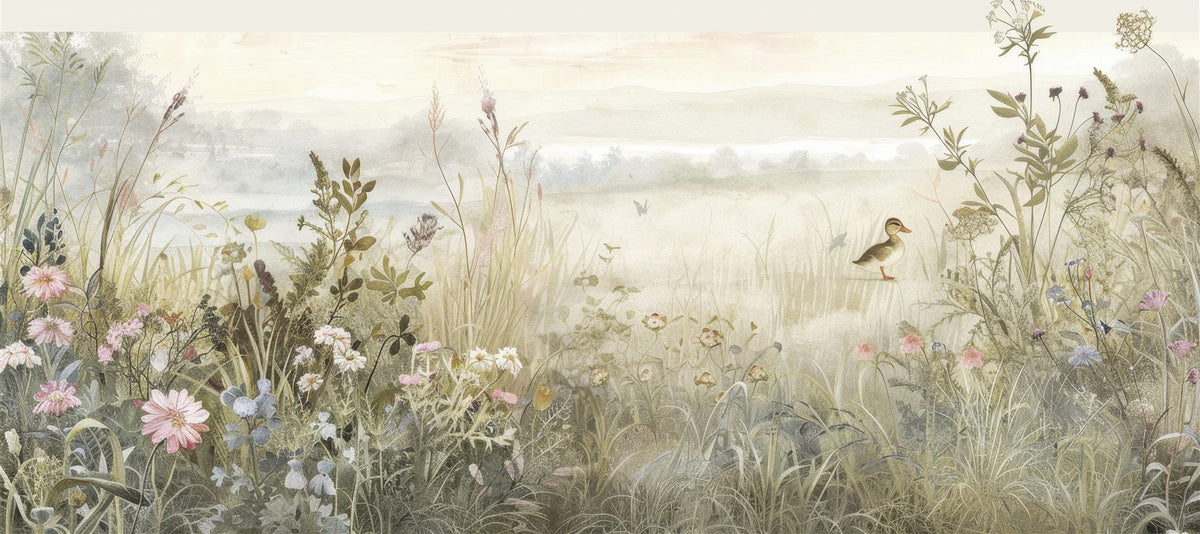 Mural Pradera de Flores Silvestres (muestra plana)