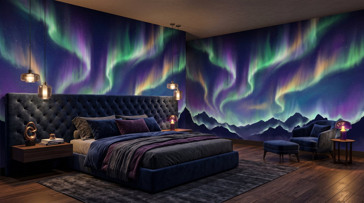 Mural Aurora Boreal instalado