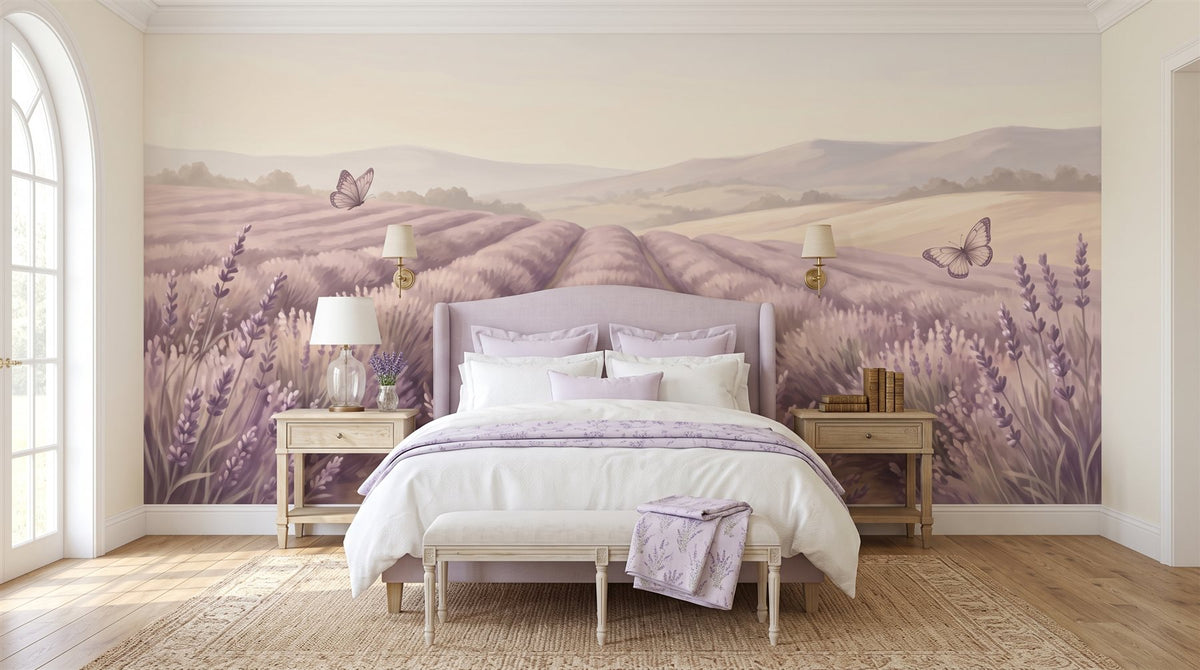 Mural Campo de Lavanda instalado