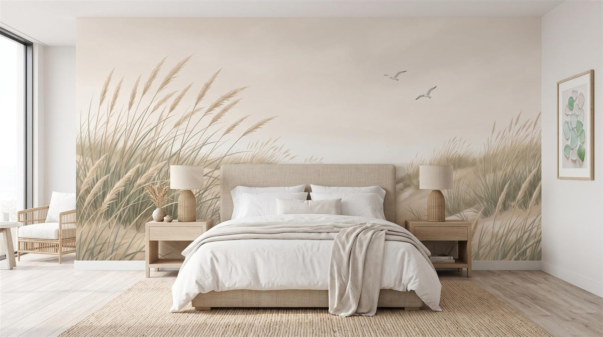 Mural Dunas Costeras con Gaviotas instalado
