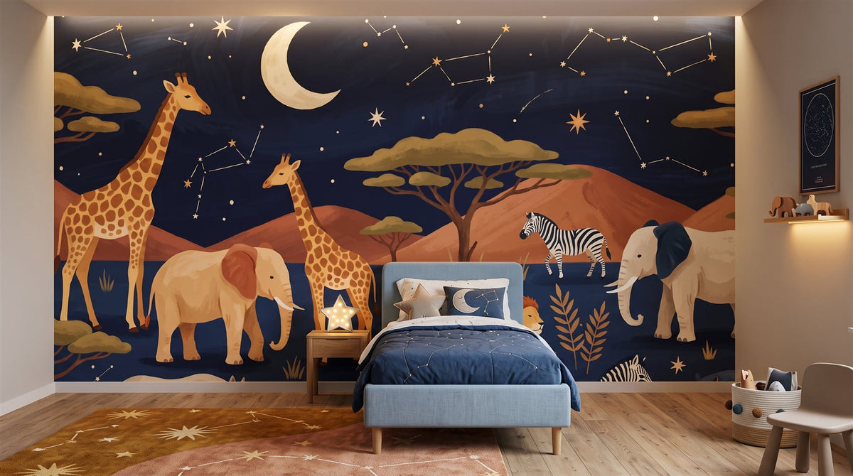 Mural Safari Nocturno instalado