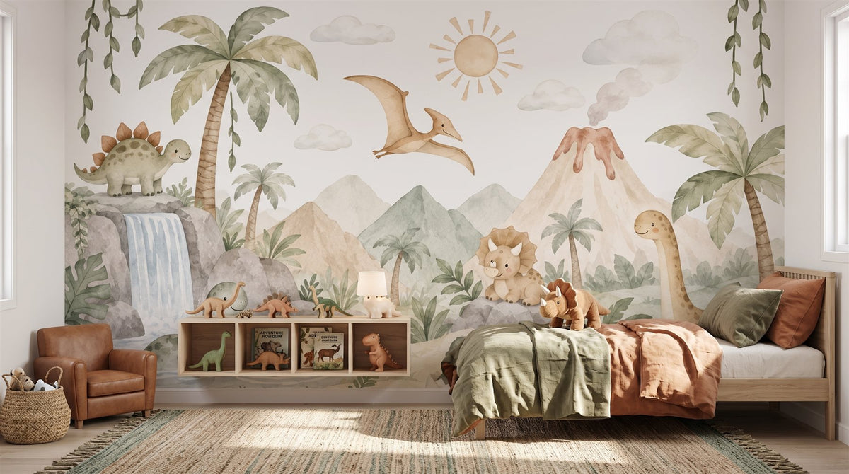 Mural Valle de los Dinosaurios instalado